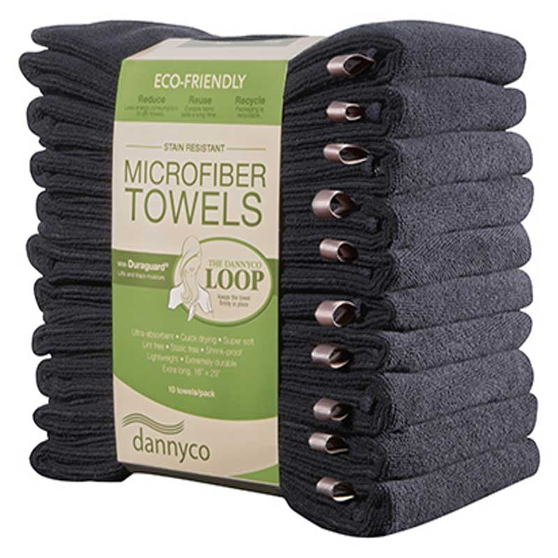 BaBylissPRO  EcoFriendly Microfiber Towels  10/pack  Black