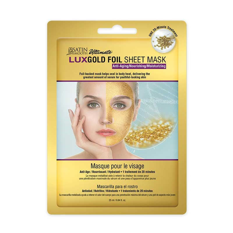 Satin Smooth  LuxGold Foil Mask Single Pack