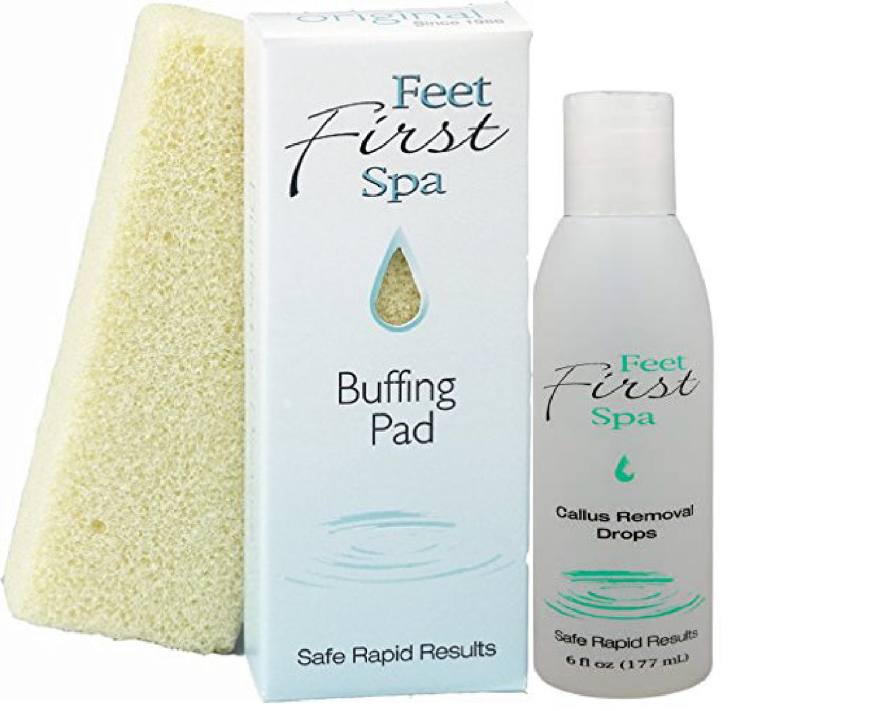 Feet First Buffing Pads with Callus Removal Drops