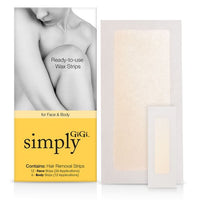 GiGi Ready-To-Use Pre-waxed Strips For Face & Body 12pk