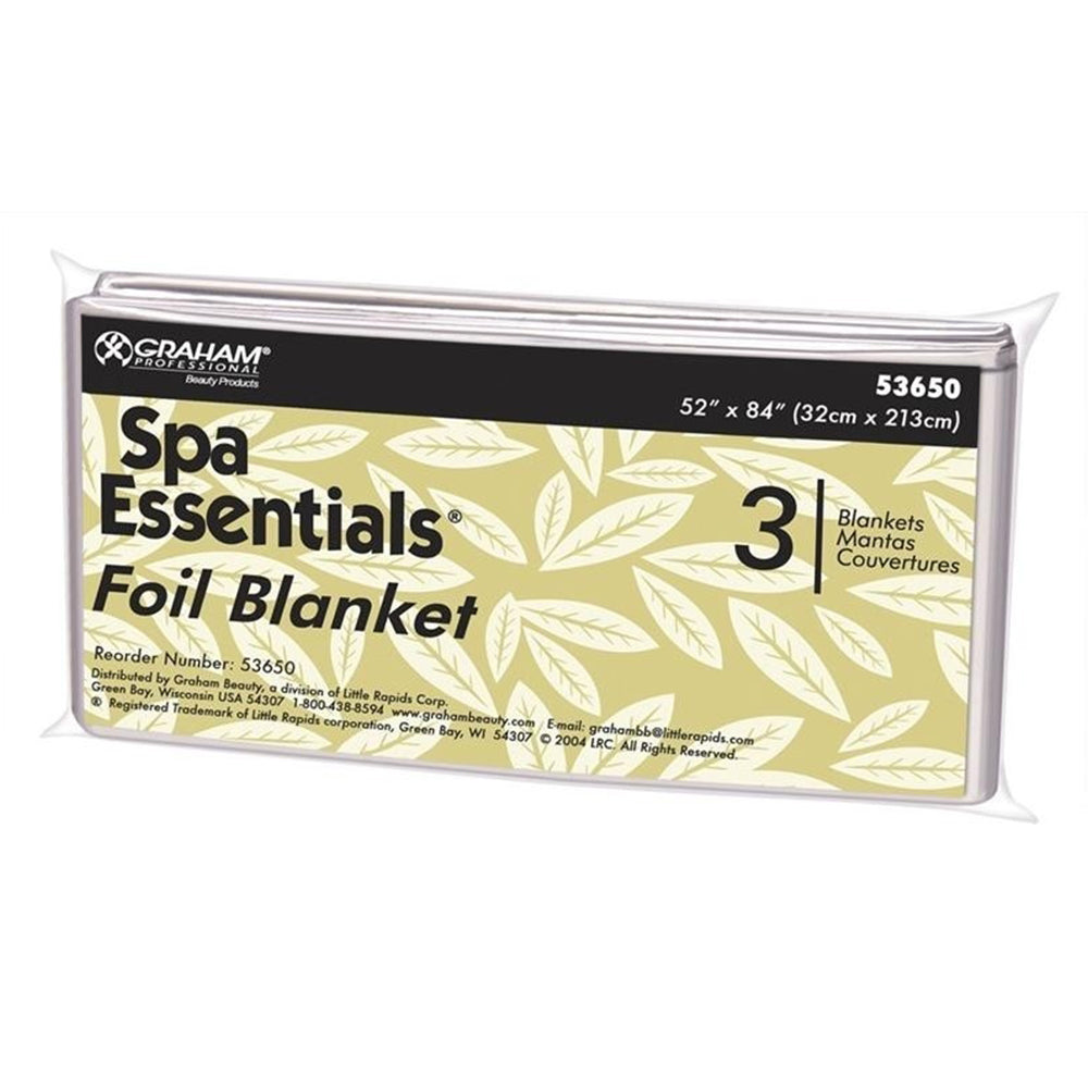 Graham Spa Essentials Foil Blanket 52"x84" 3-pack