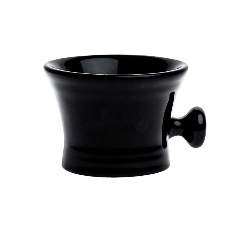 H&R  Black Ceramic Shave Bowl