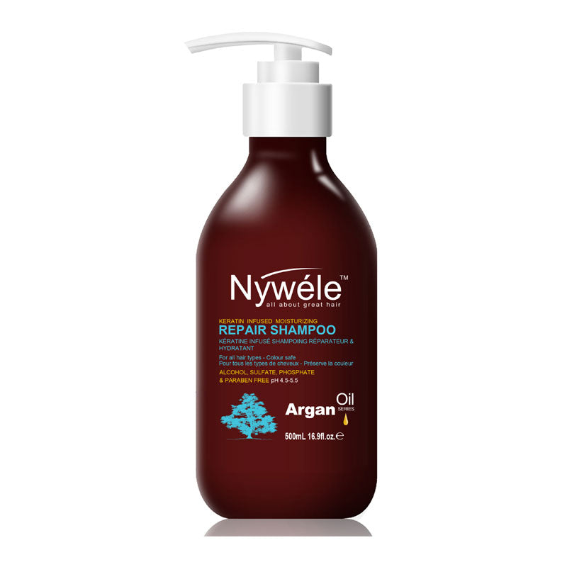 Nywéle Argan Oil Keratin Infused Moisturizing Repair Shampoo, 500ml