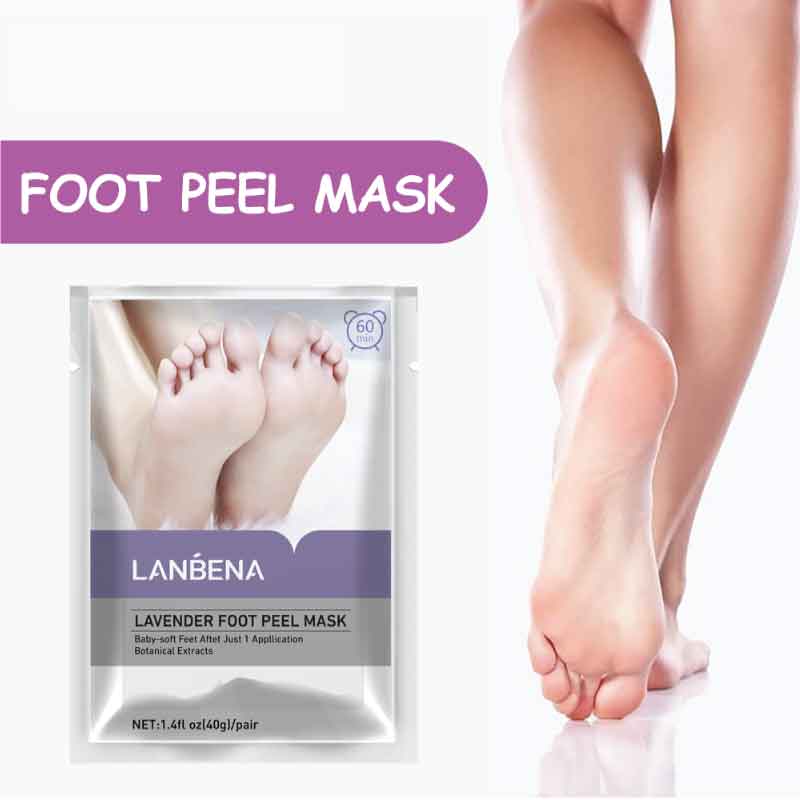 Lanbena Lavender Foot Peel Masks ( Baby Soft Feet)