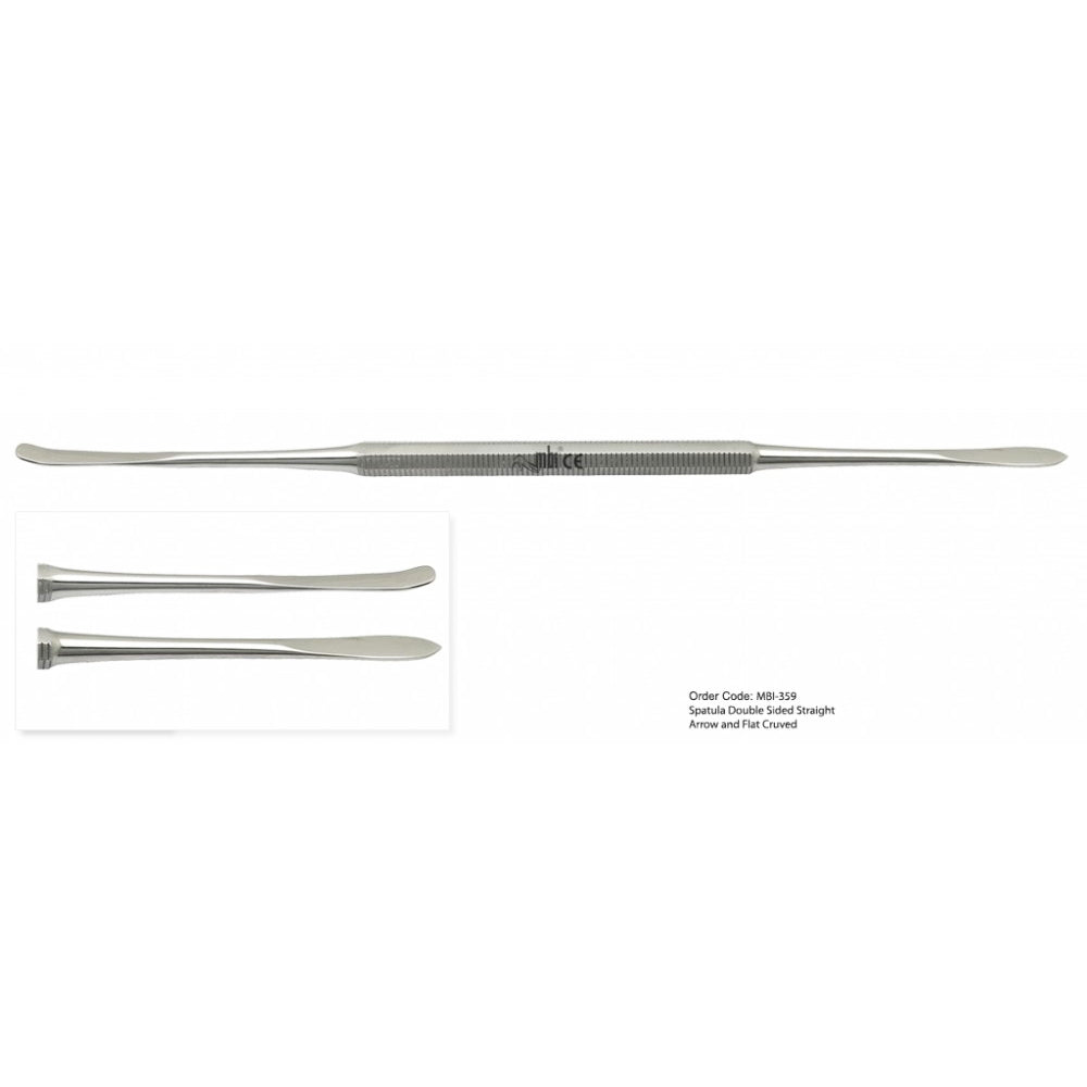 MBI-359 Spatula Double Sided, Straight Arrow & Flat Curved