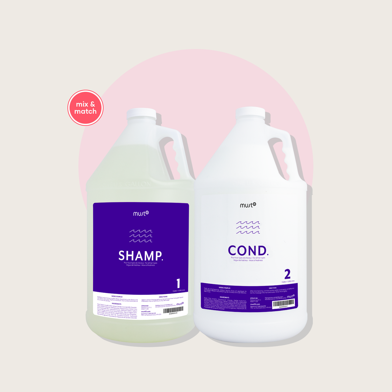 Must52 2x Gallons of Wave of Freshness Shampoo and/or Conditioner 