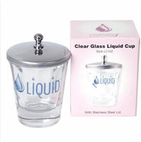 Thumbnail for Berkeley Clear Glass Liquid Cup w/S.Steel Lid - Style LC102