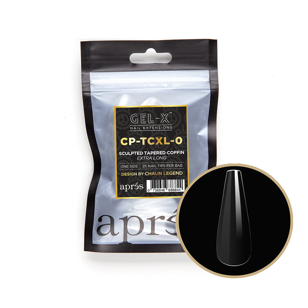 Apres G-X Tips Sculpted Tapered Coffin Extra Long 25P CPTCL0