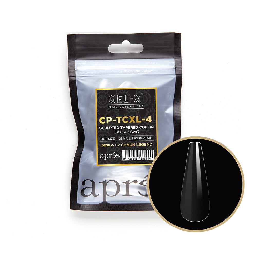 Apres G-X Tips Sculpted Tapered Coffin Extra Long 25P CPTCL4