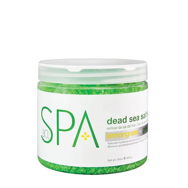 BCL Dead sea salt soak Lemongrass + green tea 16oz