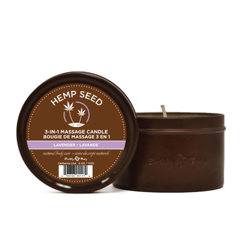 Hemp Seed 3 in 1 Massage Candle – Lavender
