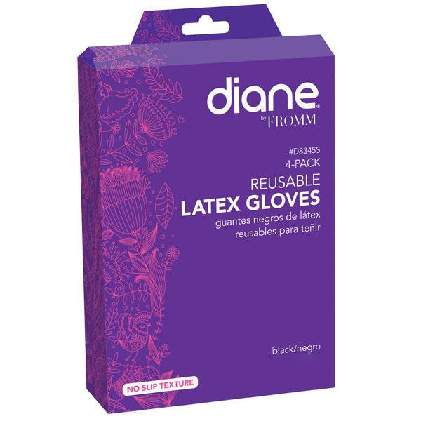 Diane Black latex gloves reusable medium - 4/box