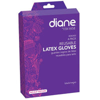 Thumbnail for Diane Black latex gloves reusable medium - 4/box