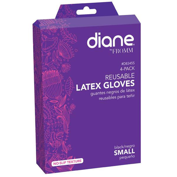 Diane Black latex gloves reusable small - 4/box