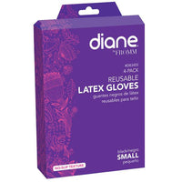 Thumbnail for Diane Black latex gloves reusable small - 4/box
