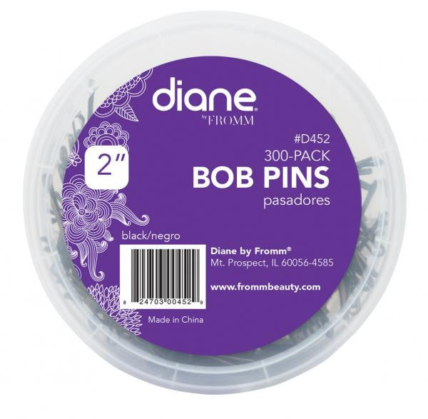 Diane Bob pins black 2in 300/pack