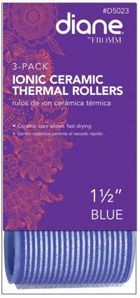 Thumbnail for Diane Ionic ceramic thermal rollers 1 1/2'' blue 3/pack