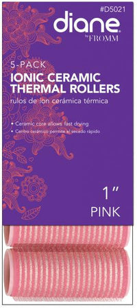 Thumbnail for Diane Ionic ceramic thermal rollers pink 1'' 5/pack