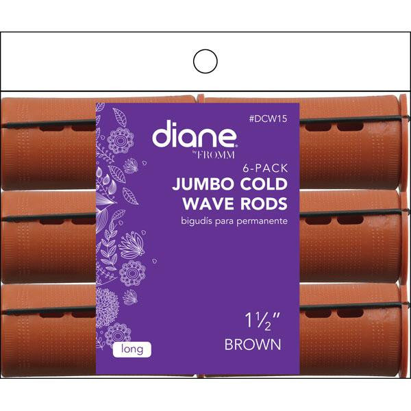 Diane Jumbo cold wave rods Brown 1 1/2" 6/pack