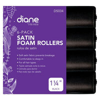 Thumbnail for Diane Satin foam rollers 1 1/4'' black 6/pack