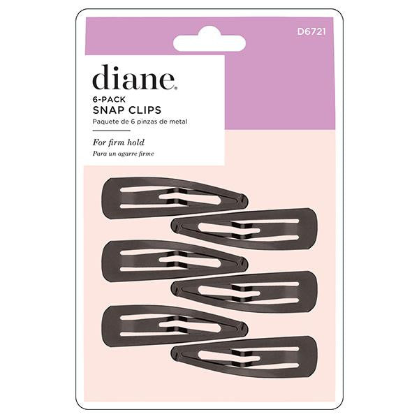 Diane Snap Clips Black - 6/pack