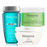 Thumbnail for Kérastase Fusio Scrub Sensitive Scalp Home Treatment Hair Care Set