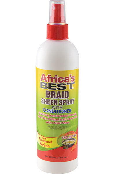 AFRICA'S BEST Braid Sheen Spray with Conditioner 12oz 