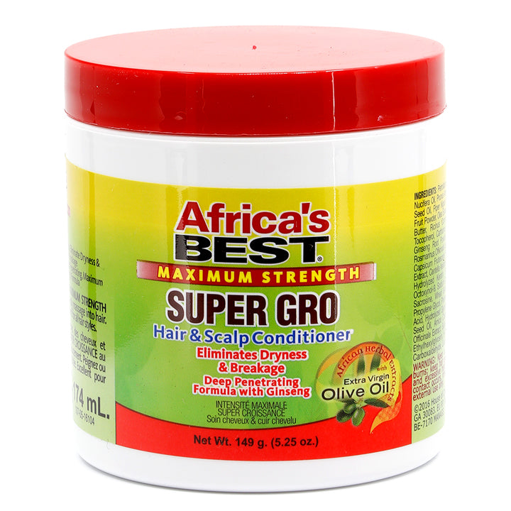 AFRICA'S BEST Maximum Strength Super Gro Hair&Scalp Conditioner 5.25oz 