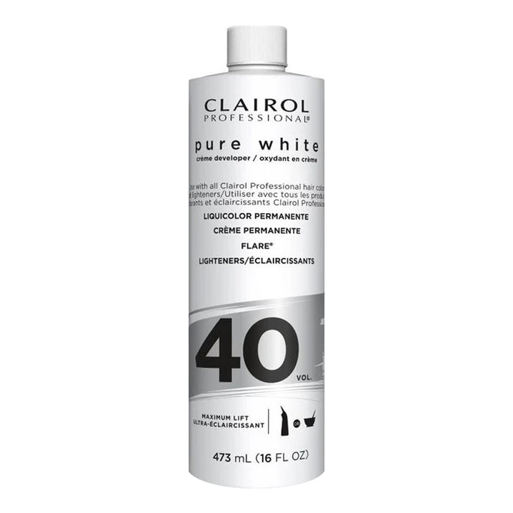 CLAIROL Pure White Creme Developer 16oz 40 Volume