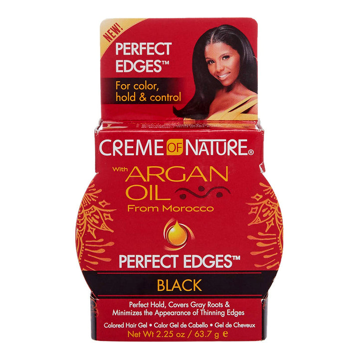 CREME OF NATURE Argan Oil Perfect Color Edges 2.25oz Black