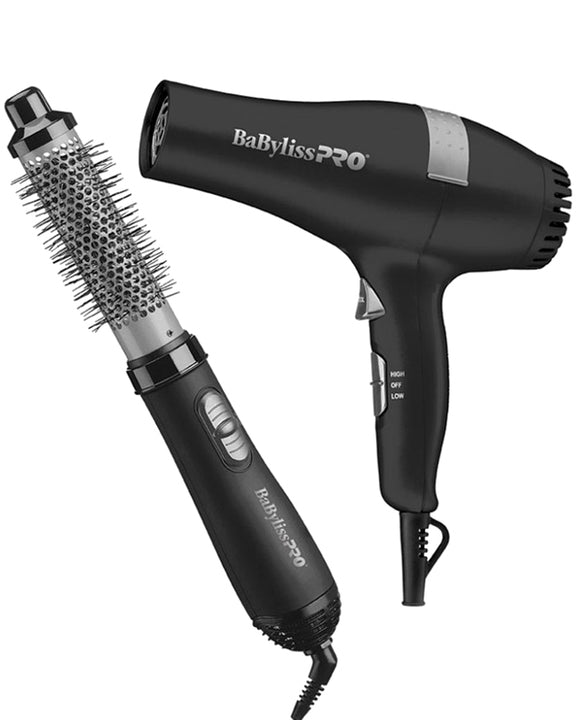BABYLISS PRO Styling Duo 1875W Ceramic Dryer + 1-1/4inch Hot Air Styler #BAB3STYLEPPC 
