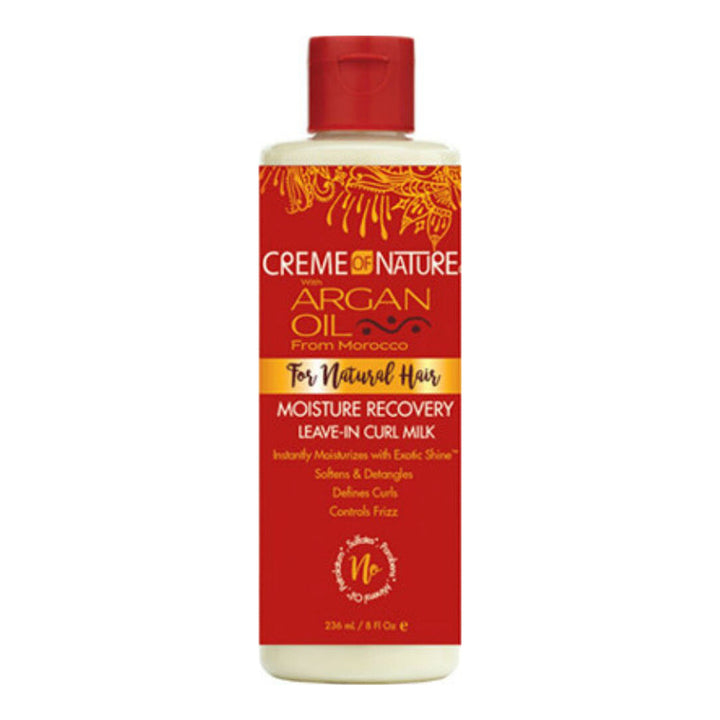 CREME OF NATURE Argan Oil Moisture Recovery Leave In Curl Milk 8oz 