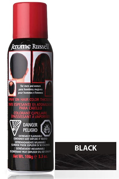 JEROME RUSSELL Spray On Hair Color Thickener Black