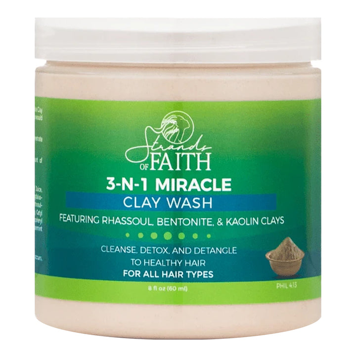STRANDS of FAITH 3 in 1 Miracle Clay Wash 8oz 