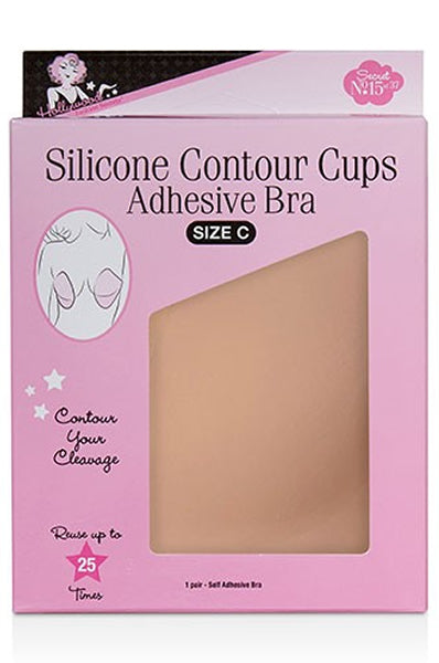 HOLLYWOOD FASHION SECRETS Silicone Contour Cups Adhesive Bra 1Pair Size C