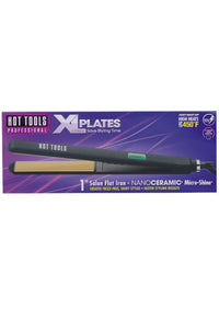 Thumbnail for HOT TOOLS 1 inch Nano Ceramic Salon Flat Iron Extra Long Plate Dual Voltage #7112FCN 