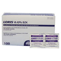 Thumbnail for Antiseptic Topical Skin Cleanser by LORIS™ BZK Wipe , 100 Towelettes