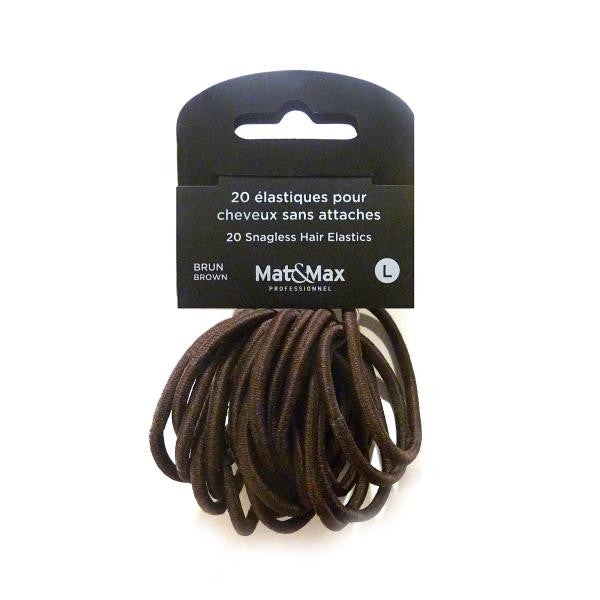 Mat&Max Brown elastic bands large 20 pack