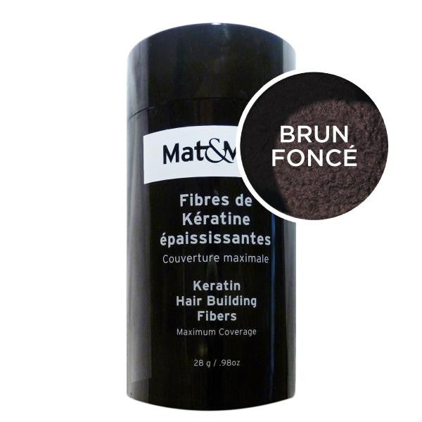 Mat&Max Keratin hair fiber .98oz - Dark brown