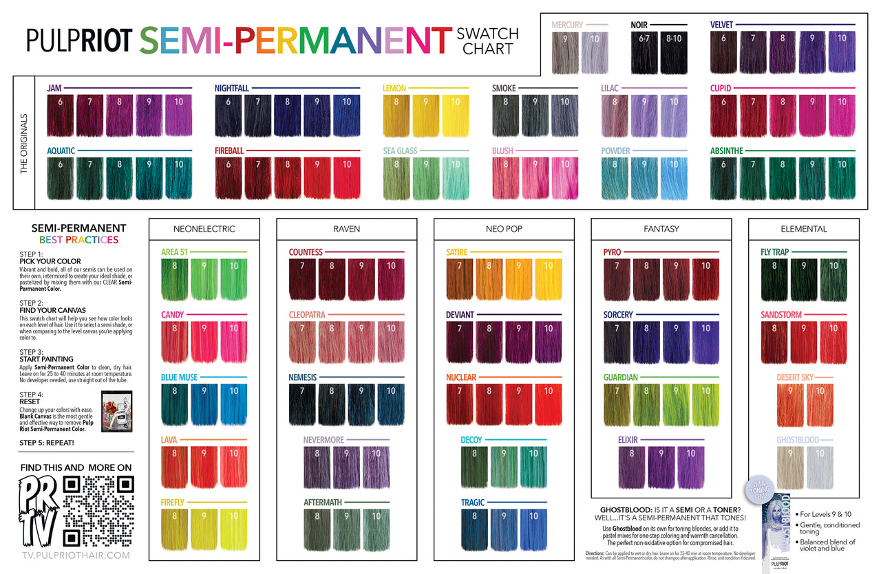 Pulp Riot Absinthe 118ml/4oz  Semi-permanent color
