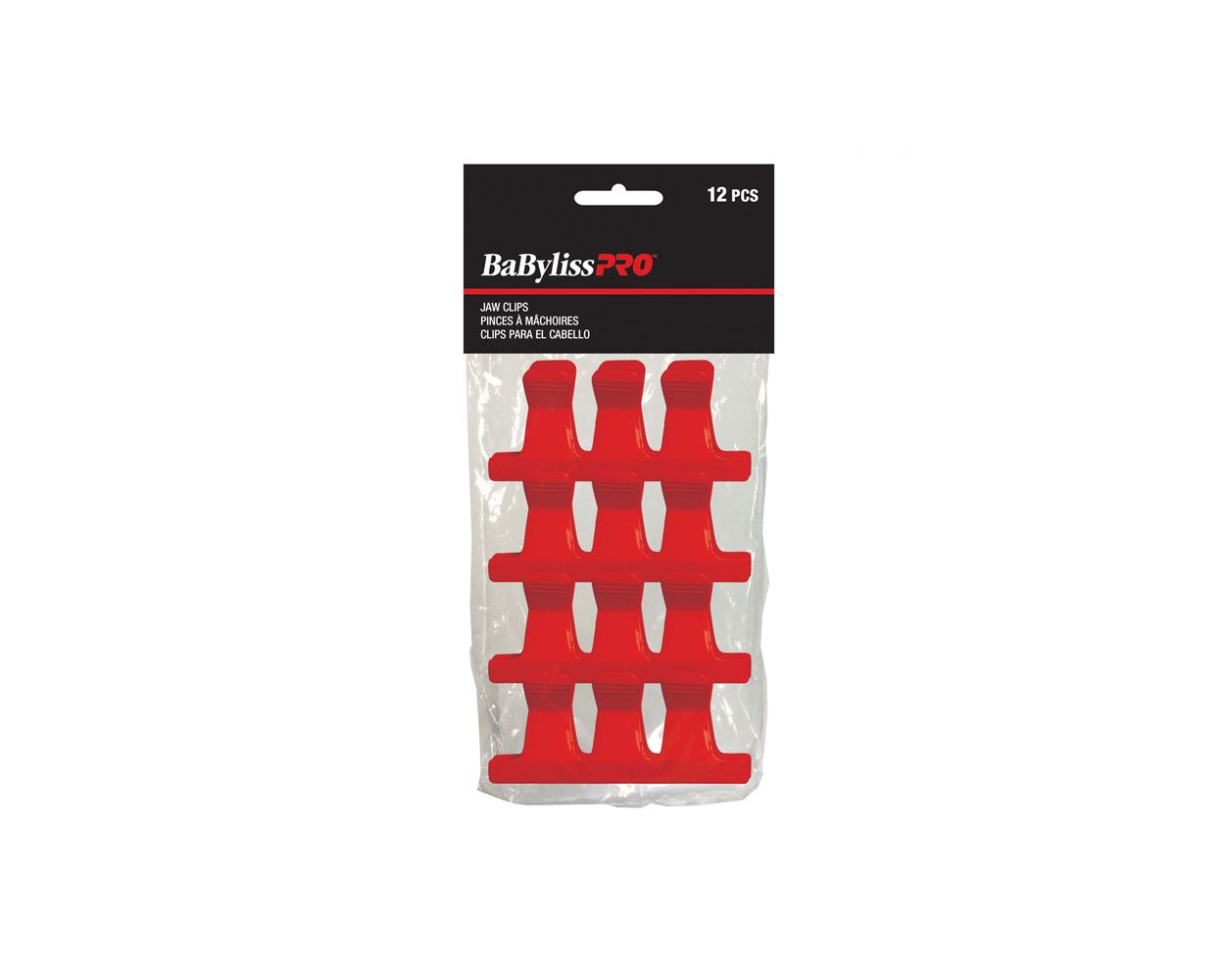 #367 JAW CLIP RED 12pk