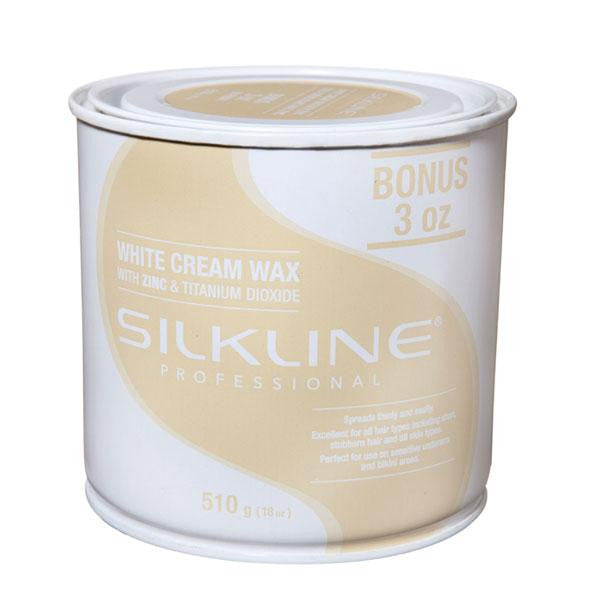 Silk Line White cream wax with zinc & titanium dioxide 18oz
