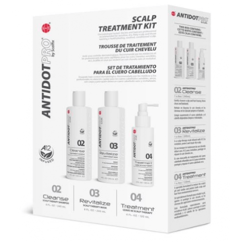 AntidotPro Scalp Treatment Kit: Contains 1 Cleanse 240ml, 1 Revitalize 240ml, 1 Treatment 120ml 